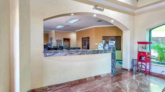 Rentals front desk and reception area