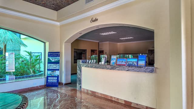 Sales front desk workspace